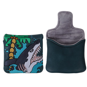 Dark Blue Shark Square Putter Head Cover
